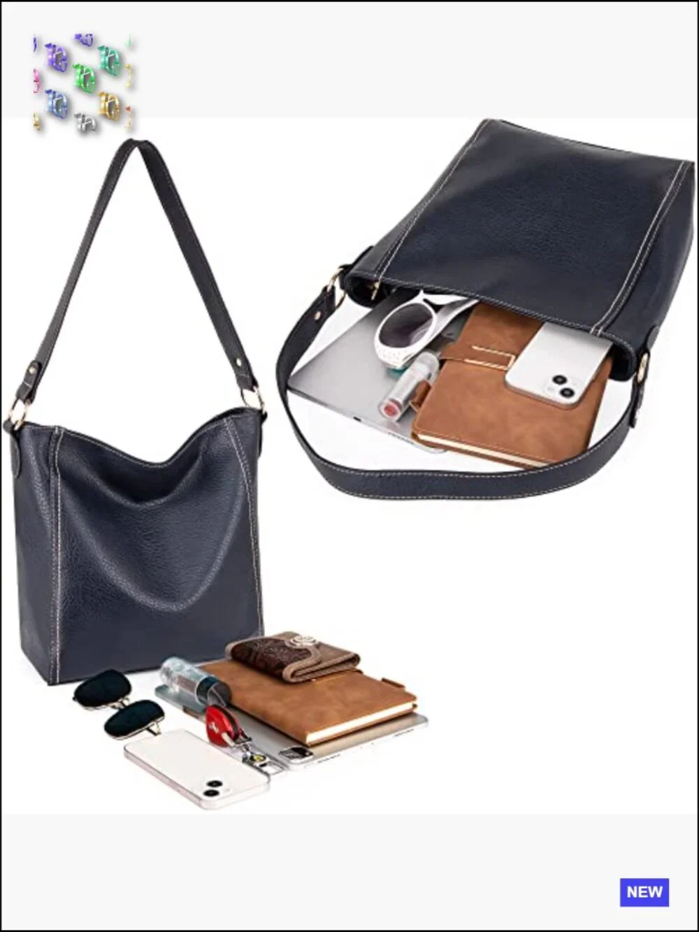 Trendy Soft Vegan Leather Hobo Bag Shoulder Purse Handbag Casual Classic
